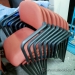 Red Stacking Guest Chair w/ Rubber Padded Arms